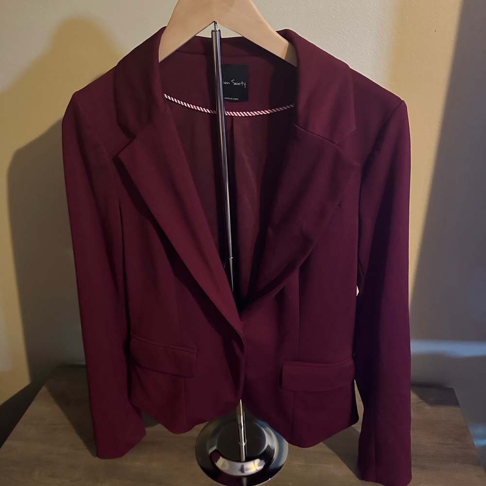 Eden Society, Medium, burgundy blazer